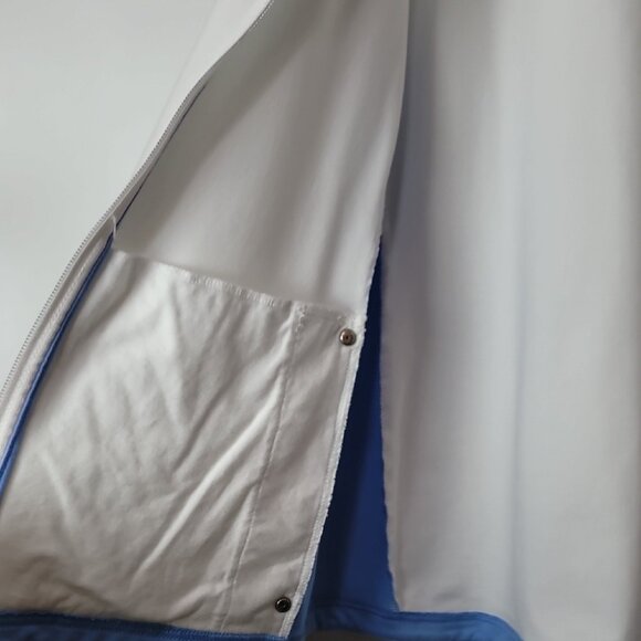 Lauren Active Womens White & Blue Track Jacket XL Cotton Polyester Blend - Picture 11 of 13